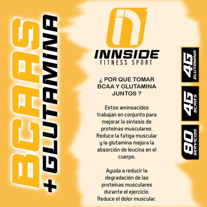 Bccas Aminoácidos En Polvo Innside Fitnes Sport
