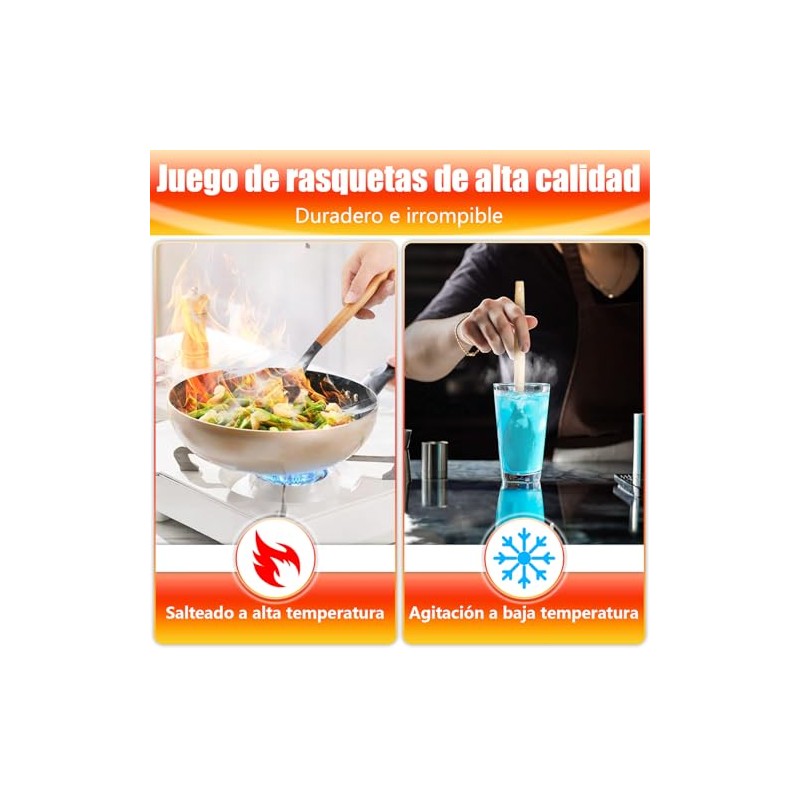 Utensilios de Cocina de Silicona, 12 Piezas Juego de Cucharas