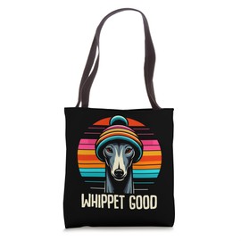 Whippet Good Funny 80's Music Lover Dog Design Tote Bag