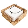 Napkin Holder for Table,Water Hyacinth Flat Napkin Holder with Weighted