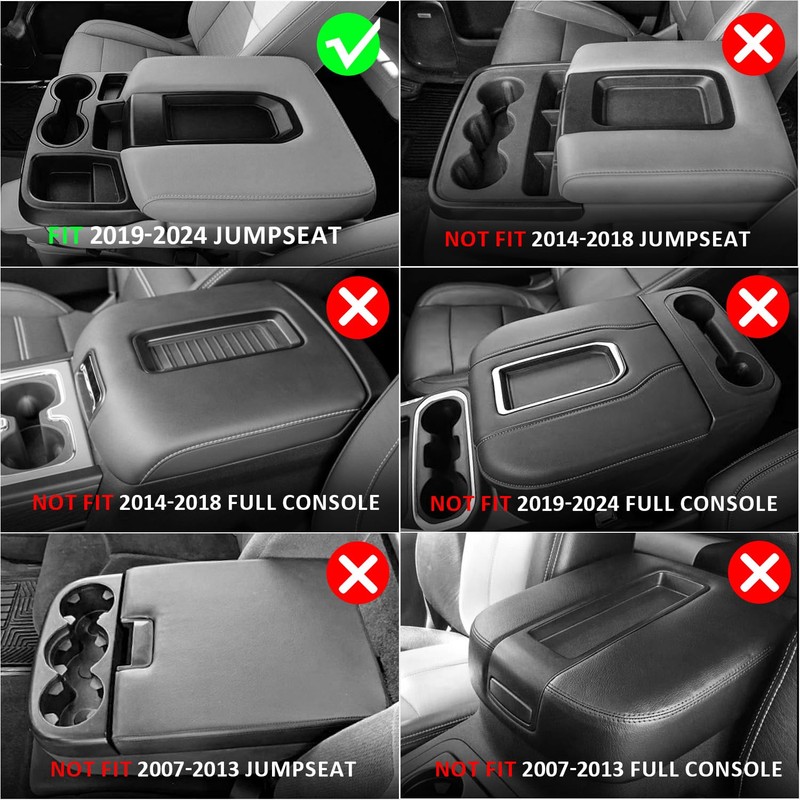 DEYTOP Center Console Cover for Chevy Silverado 2019-2024 Accessories Console