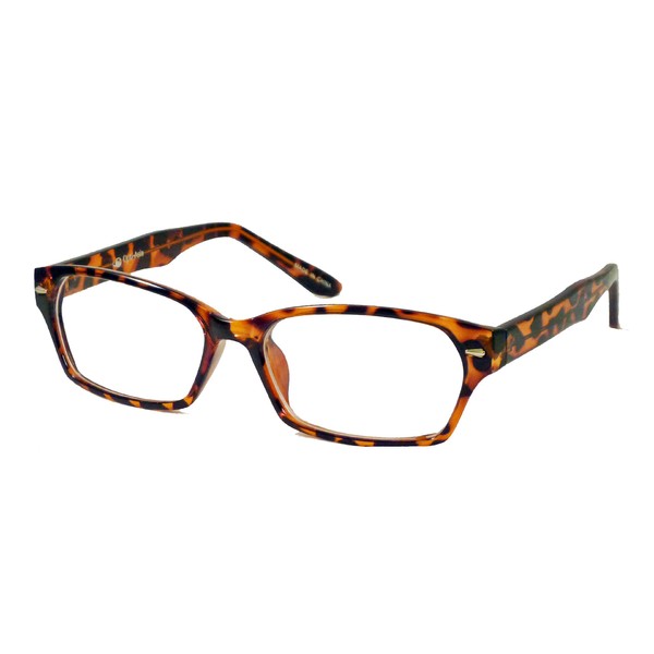 VINTAGE Designer Style Frame Clear Lens Eye Glasses Rx TORTOISE