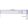 Adjustable Outdoor Volleyball Net System with Steel Poles, Ball, Pump,