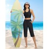 BALEAF Women's Quick Dry Swim Pants 15" Long Swim Capris