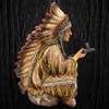 K EXCLUSIVE Native American Figurines - Chief with Peace Pipe