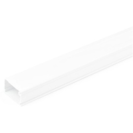 StarTech.com Solid Cable Management Raceway with Adhesive Tape & Cover, 1-1/8"(32mm) W x 3/4"(20mm) H - 6ft(1.8m) Length, PVC Network/Power Cord Hider Kit - Wall Wire Duct System, UL Listed, TAA