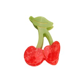 Red Hair Clip, Cute Hair Clips, Cherry Hair Clip, Cherry Hair Accessories, Cherry Claws Clip, Fruit Hair Clips, Cellulose Acetate Hair Clips, for Girls, Birthday Parties, School, Festivals