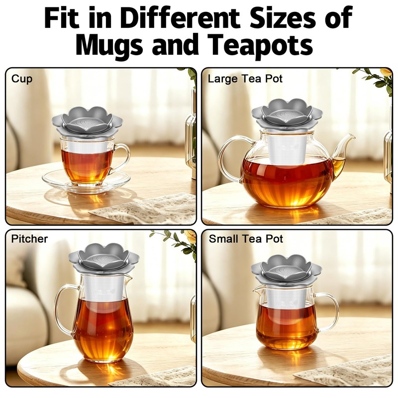 Tea Infuser for Loose Leaf Tea, Fine Mesh Stainless Steel