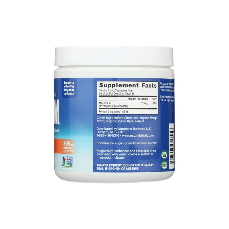 Calm Natural Vitality Magnesio Sabor Naranja 8 OZ