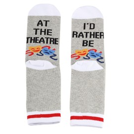 PYOUL Theatre Socks - I'd Rather Be At The Theatre - Actor Gift Socks - 1 Pair