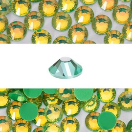 Novani 3000 Pieces Flatback Rhinestones Glass Round Gems F-Green Crystals for Nail Art DIY Crafts Clothes Shoes,SS10,2.7-2.9mm