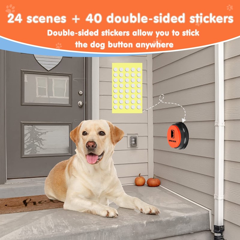 DCIAER Dog Buttons for Communication,Talking Buttons for Dogs,4 Recordable Sound