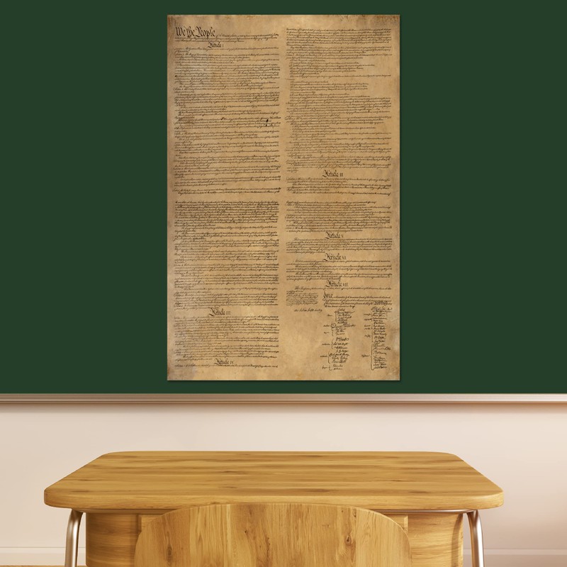 US Constitution American Founding Bill of Rights LAMINATED EXTRA LARGE