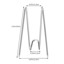 50pcs Fabric Panel Wall Wire Hooks, SUMERSHA Stainless Steel Cubicle Hooks Wall Clips Picture Hangers for Home, Office Decor, Silver