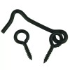 Everbilt 3PK Everbilt 2 inch Black Finish Hooks and Eyes For Screen Door Gate Fence 20317