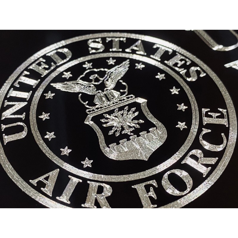 Diamond Etched Products REFLECTIVE US Air Force Veteran Car Tag