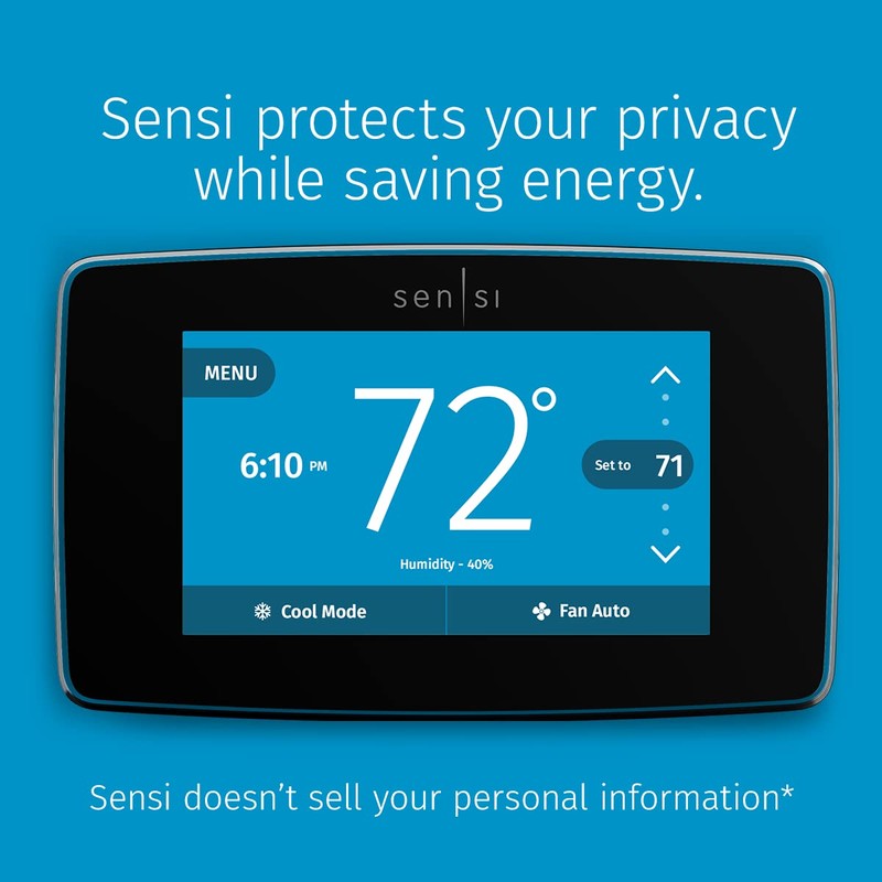 Emerson Sensi Touch Wi-Fi Smart Thermostat with Touchscreen Color Display,