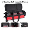 WOLT|3 Ball Bowling Bags with Wheels,Bowling Ball Bag 3 Ball