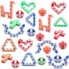 Yeetec 24 Pack 24 Blocks Magic Speed Cubes, Mini Snake
