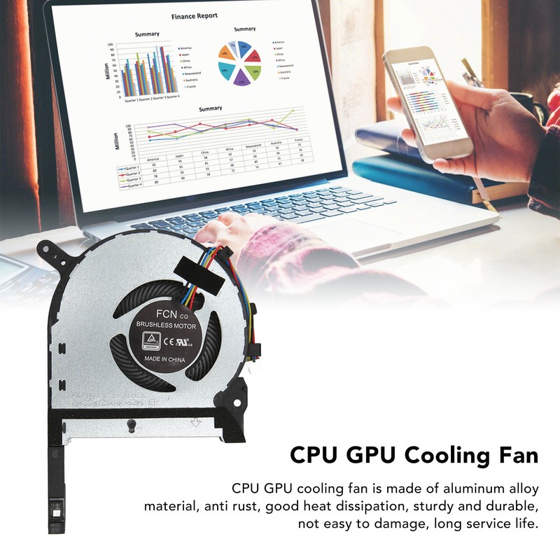 CPU GPU Cooling Fan 4 Pin Good Heat Dissipation Laptop