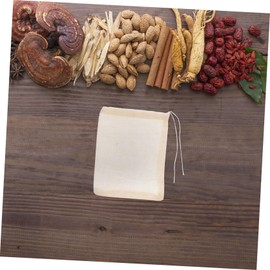 iplusmile 50pcs Reusable Cotton Drawstring Strainer Bags for Soup Spice and Dried Herbs Muslin Cooking Filter Bags for Tea and Item Storage