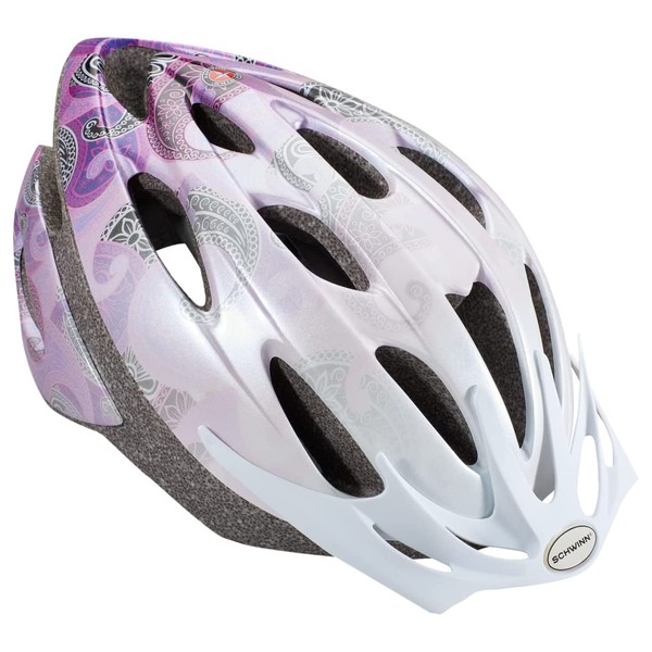 Schwinn Thrasher Adult Bike Helmet, Dial Fit Adjustment, Lightweight Microshell, Suggested Fit 58-62cm Non-Lighted, Pink/Purple