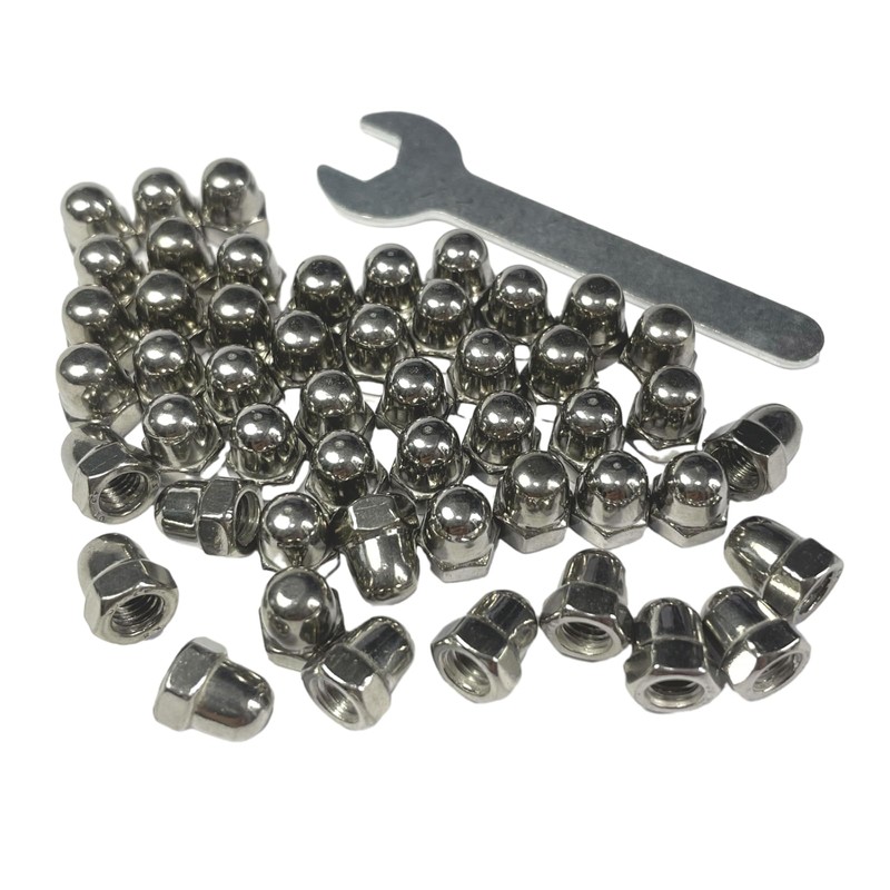 ZDingTech 50pcs M5-0.8 Acorn Cap Nuts,M5-0.8 Cap Nuts,Acorn Hex Cap