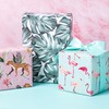 LeZakaa Flamingo Wrapping Paper Roll, Pink Flamingo Design Gift Wrap