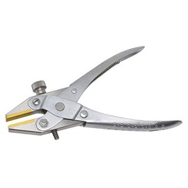 6-3/4" Brass-Lined Jaw Parallel Action Flat Nose Pliers with Adjustable Jaw Stop Jewelry Making Wire Forming Tool