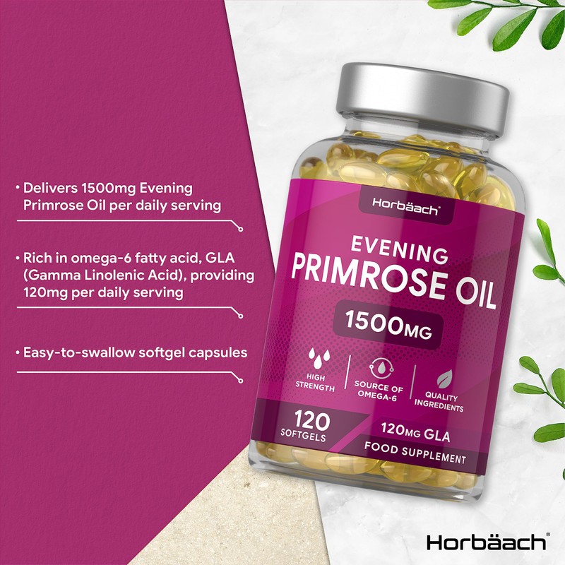 Evening Primrose Oil 1500mg | Cold-Pressed | High Strength with