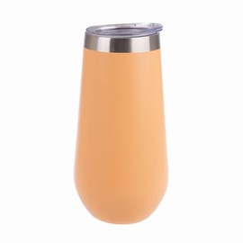 Oasis Stainless Steel Double Wall Insulated Champagne Flute 180 ml - Matte Rockmelon