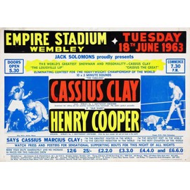 OMG Printing Henry Cooper Vs Cassius Clay Muhammad Ali Boxing Poster/Print/Picture Satin Photo Paper - A1-841mm x 594mm