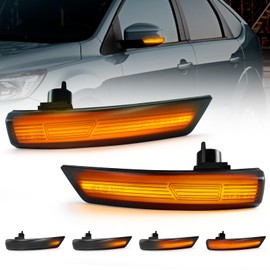NEIFILES LED Side Mirror Turn Signal Light Compatible with Ford Focus 2008-2016 Amber Sequential Blinker Car Rear View Mirror Side Marker Lights