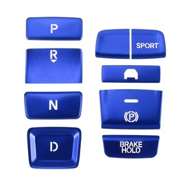 A ABSOPRO Gear Shift Panel Electronic Handbrake Button Cover Trim for Honda Accord 2018-2022 Hybrid Version Blue (Set of 9)