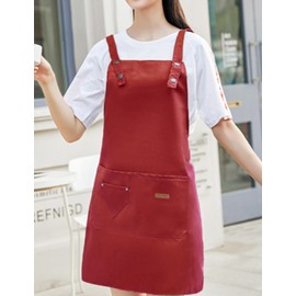 스토리빙 바리스타 H형 방수 앞치마, 레드, 1개 Storyving Barista H-Type Waterproof Apron, Red, 1 Piece