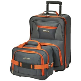 Rockland Fashion Expandable Softside Upright Luggage Set, Charcoal, 2-Piece (14/19)