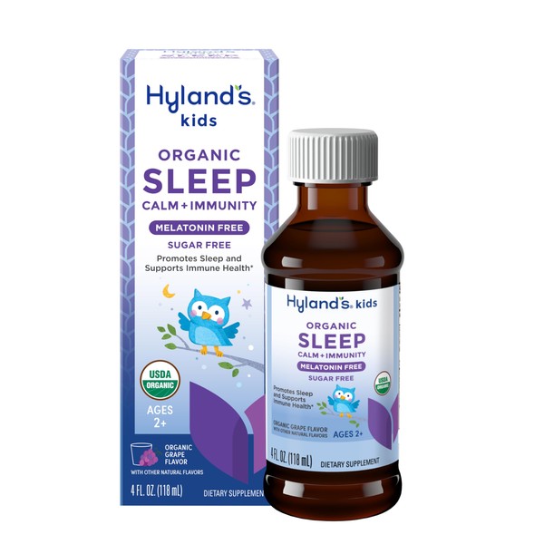 Hyland's Kids Melatonin-Free Organic Sleep Calm & Immunity Liquid, Sugar-Free
