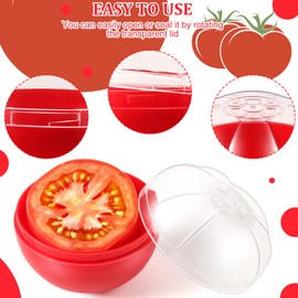 Babudeer - Contenedores de almacenamiento de tomate, reutilizable para refrigerador, organizador individual para ahorro de cal para nevera para mantener el tomate fresco