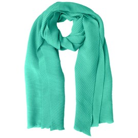 Cecil Women's Cosy Pleated Scarf, Aventurine Green