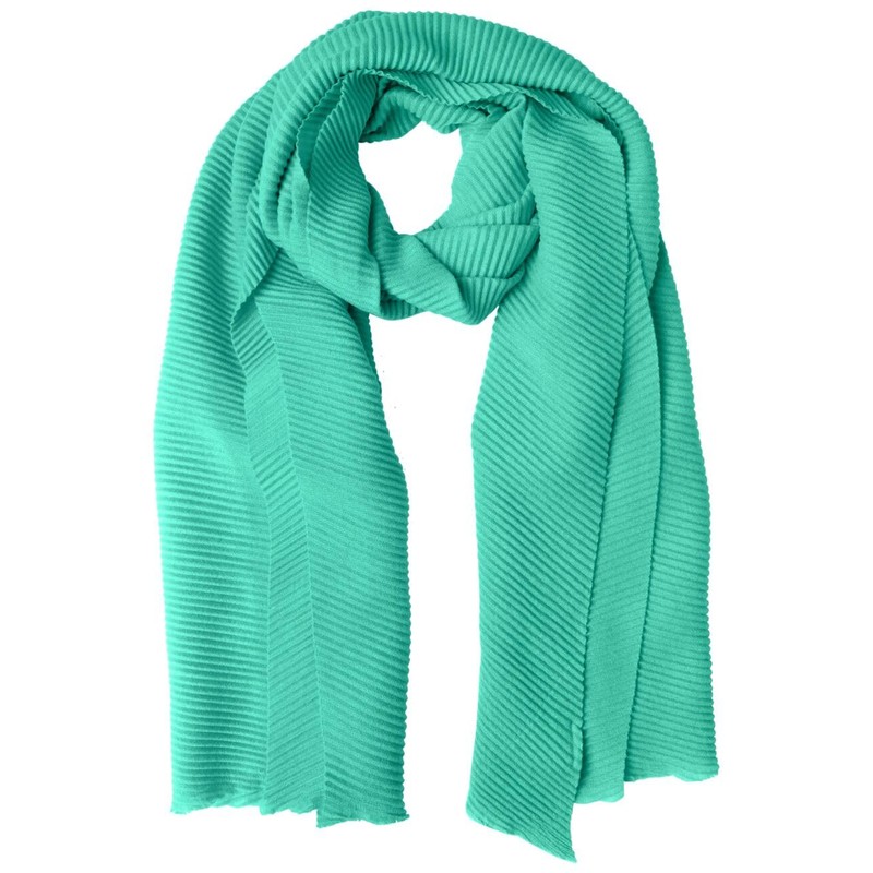 Cecil Women's Cosy Pleated Scarf, Aventurine Green