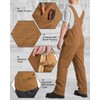 HISEA Mens Flex Canvas Bib Overalls, Men's Relaxed Fit Lightweight