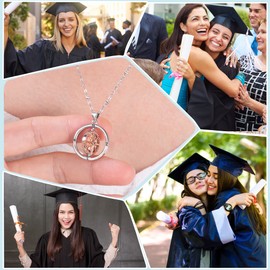 Shonyin Graduation Gifts for Her 2025, Compass Necklace College Masters Degree High School 8th 5th Grade Senior Middle School Graduation Jewelry Gifts for Daughter Best Friend Niece