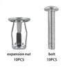 Jack Nuts DGHAOP 10pcs Galvanized Carbon Steel Petal Nuts M5x25