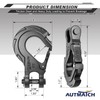 AUTMATCH Winch Hook 3/8" - Clevis Slip Hook with Safety