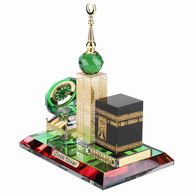 Muslim Kaaba Clock Tower Model Islamic Architecture Handicrafts Souvenirs Home