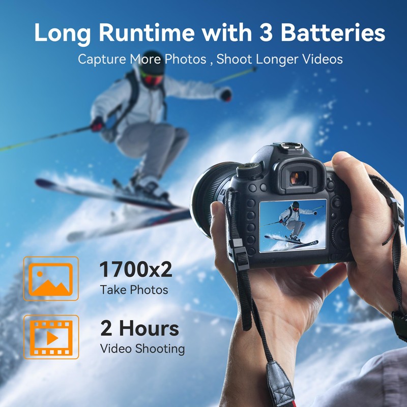 ENEGON EN-EL14 Battery 2-Pack 1500mAh and LED Display USB-C Dual