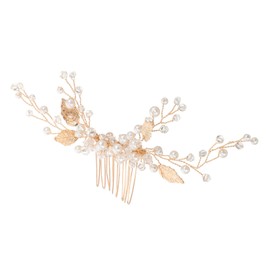 Vaguelly Delicate Hair Comb for Bridal Wedding Headpiece Romantic Side Hair Ornament for Prom and Formal Events Elegant Design with Crystals and Pearls