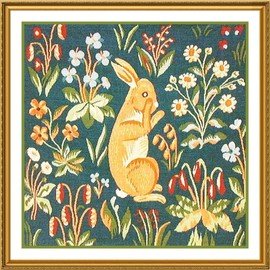 Orenco Originals Medieval Sitting Rabbit Detail Lady Unicorn Counted Cross Stitch Pattern