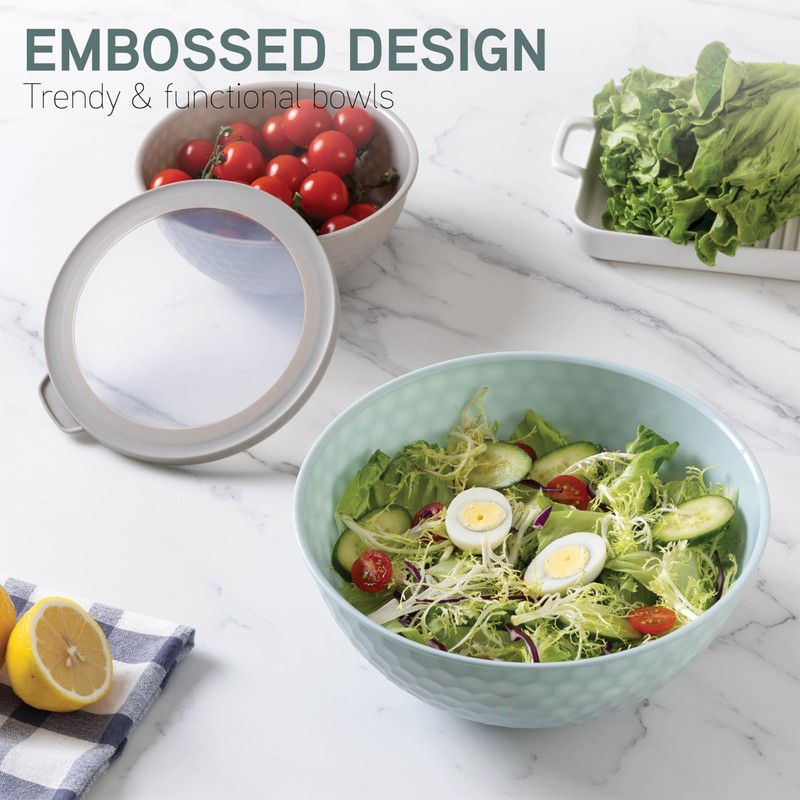 COOK WITH COLOR Mixing Bowls with Lids - 12 Piece