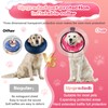 CNEO Inflatable Dog Cone Collar with Detachable Enhanced Anti-Licking Shield,